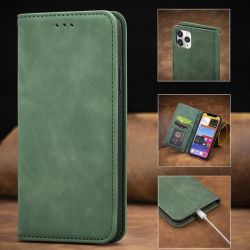IssAcc leather book case for iPhone 7, 8, SE 2020, SE 2022, dark green, PN: 8878452888