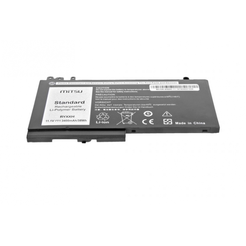 Dell Latitude E5550, Mitsu E5450 Akku 3400 mAh 38 Wh, 3 Zellen Li-Polymer 11,1 V (10,8 V)