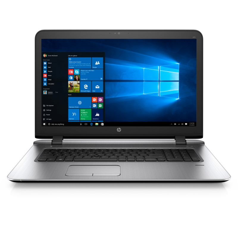 HP Probook 470 G3 i5-6200U 2,3 GHz, 8 GB, 256 GB SSD, Klasse B, generalüberholt, 12 Monate Garantie