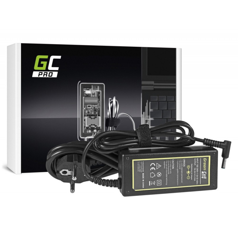 Green Cell PRO LadegerätLadegerät AC Adapter für HP 65W / 19,5V 3,33A / 4,5mm-3,0mm