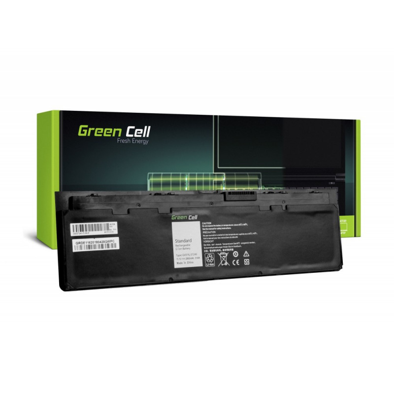 Grüner Akku für Dell Latitude E7240 E7250 / 11,1V 2600mAh