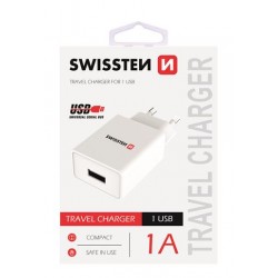 Swissten Ladeadapter Smart IC 1x USB 1A POWER WHITE